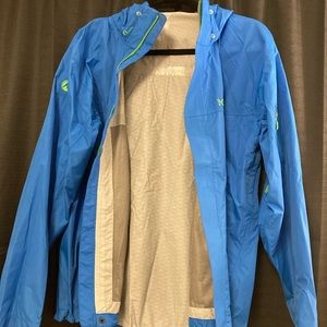 Marmot blue/green rain jacket